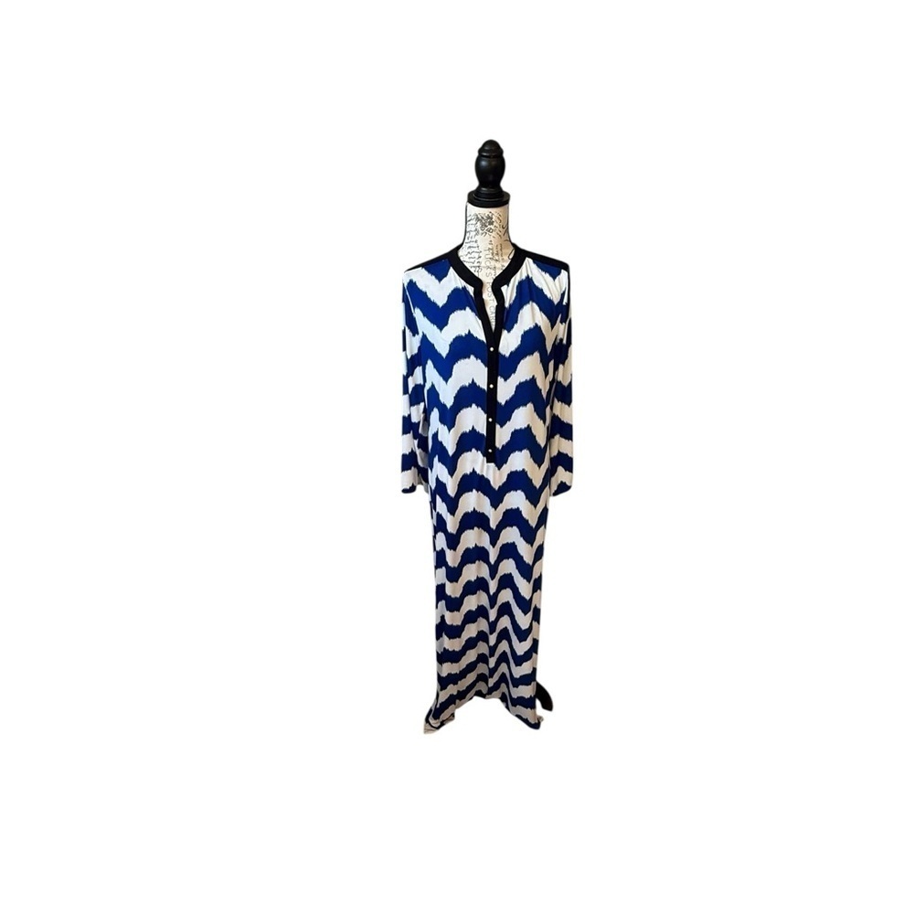 Blue and White Maxi Dress